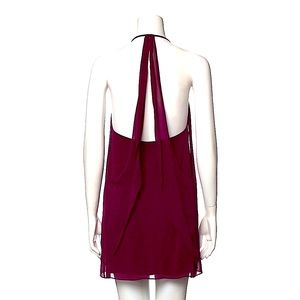 Alice and Olivia 100% Silk Dress purple backless.XS